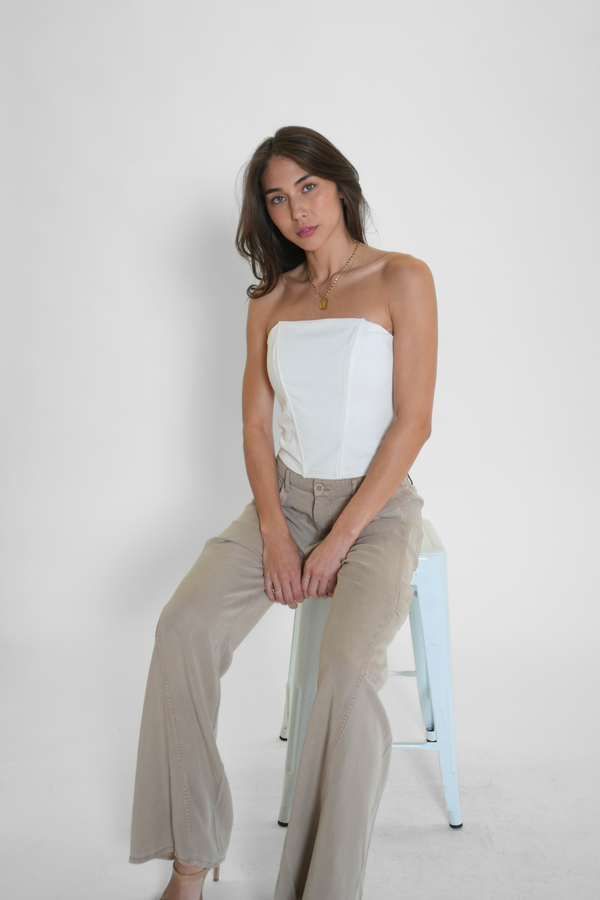 Linen Corset Top