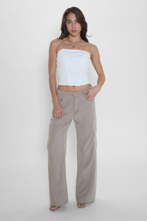 High Rise Wide Leg Cargo Pant