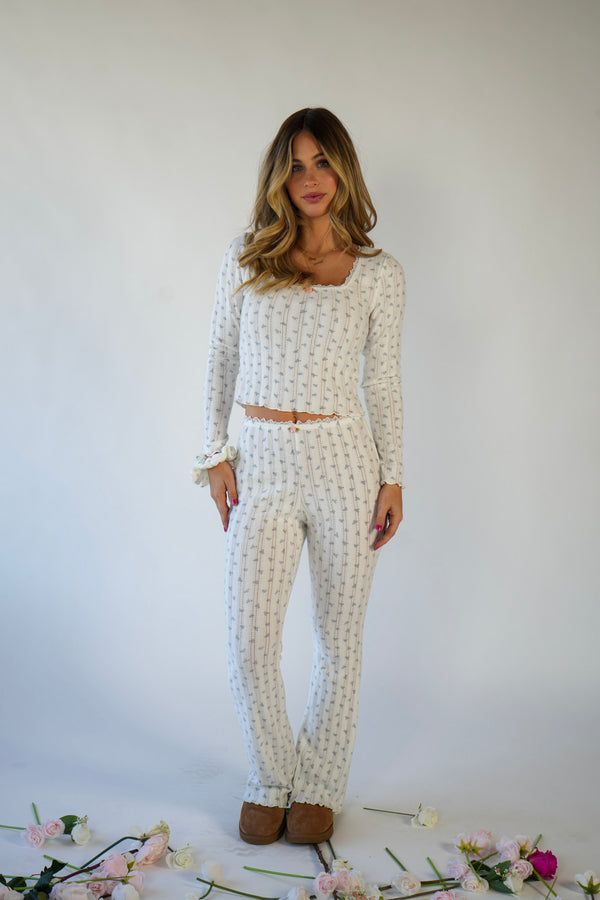 3pc Floral Long Sleeve Pant SET